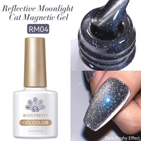 BORN PRETTY RM04 10ml Reflective Moonlight Cat Magnetic Kalıcı oje (57983)