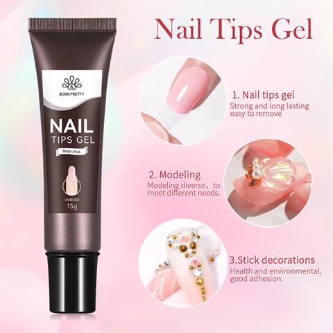 Born Pretty Yeni Nesil Tips Yapıştırıcı Light Pink (55820-1)