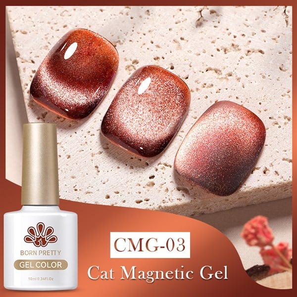 Born Pretty10 ml Jelly Amber Serisi Kedi Gözü Kalıcı oje CMG-03 (55832)