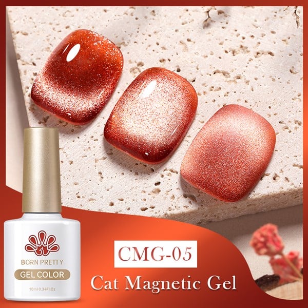Born Pretty10 ml Jelly Amber Serisi Kedi Gözü Kalıcı oje CMG-05 (55832)