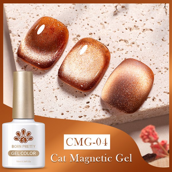 Born Pretty10 ml Jelly Amber Serisi Kedi Gözü Kalıcı oje CMG-04 (55832)