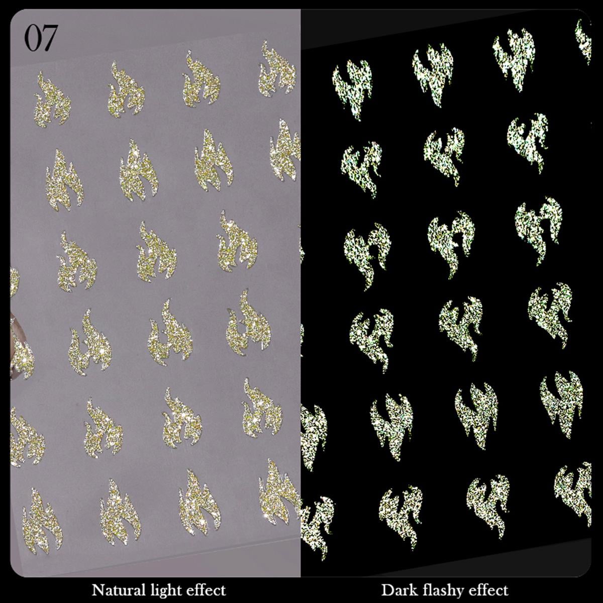 3D Reflektif efekt nail art sticker  model - 7 (55881-7)