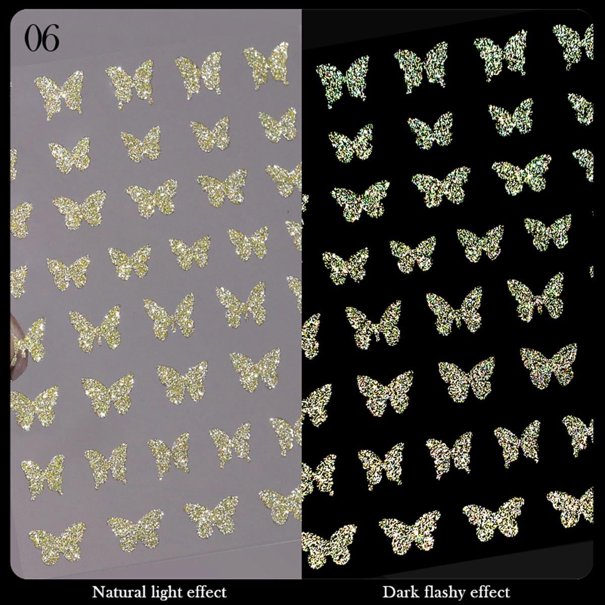 3D Reflektif efekt nail art sticker  model - 6 (55881-6)