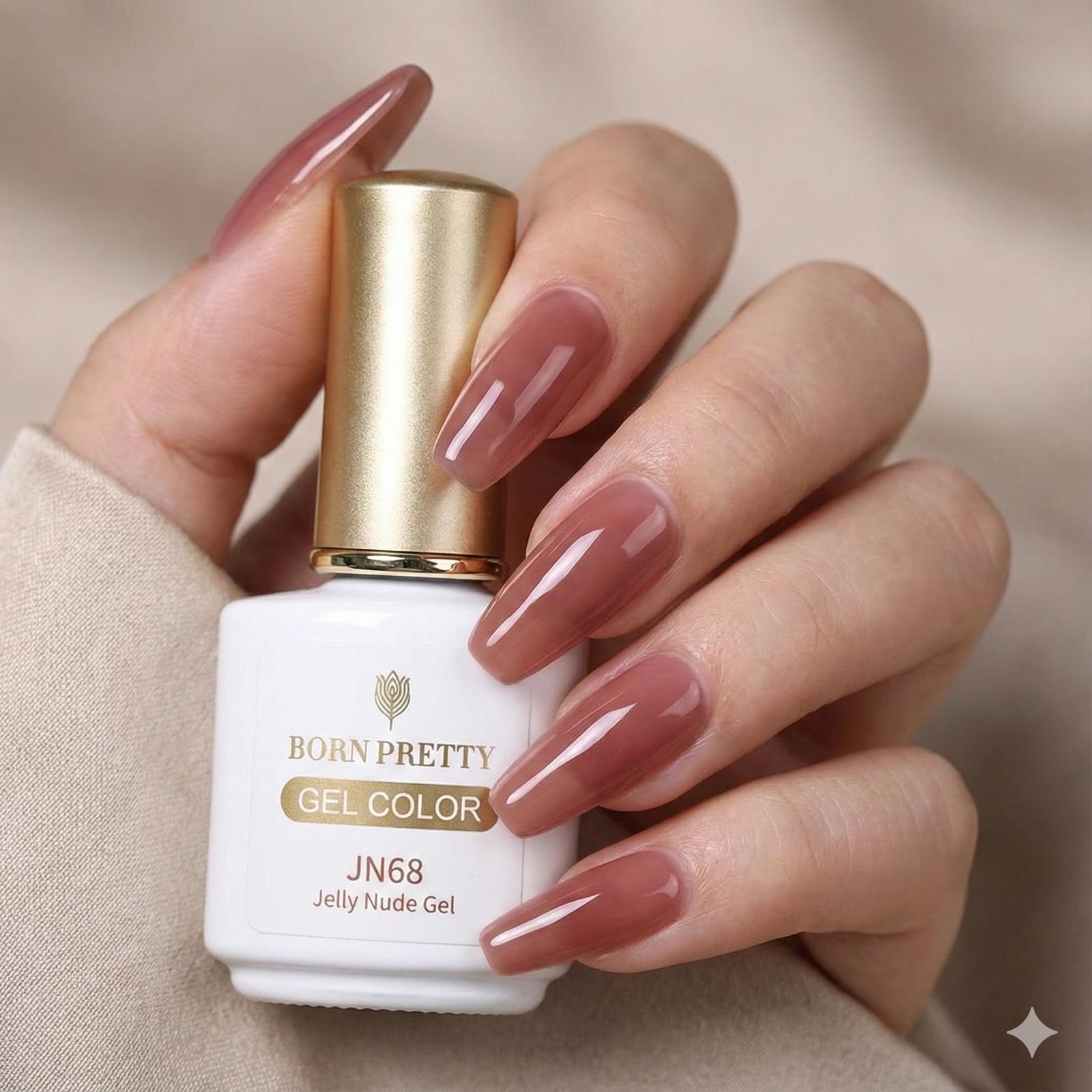 BORN PRETTY 10ml Jelly Nude Seri Kalıcı Oje JN68 (57851-18)