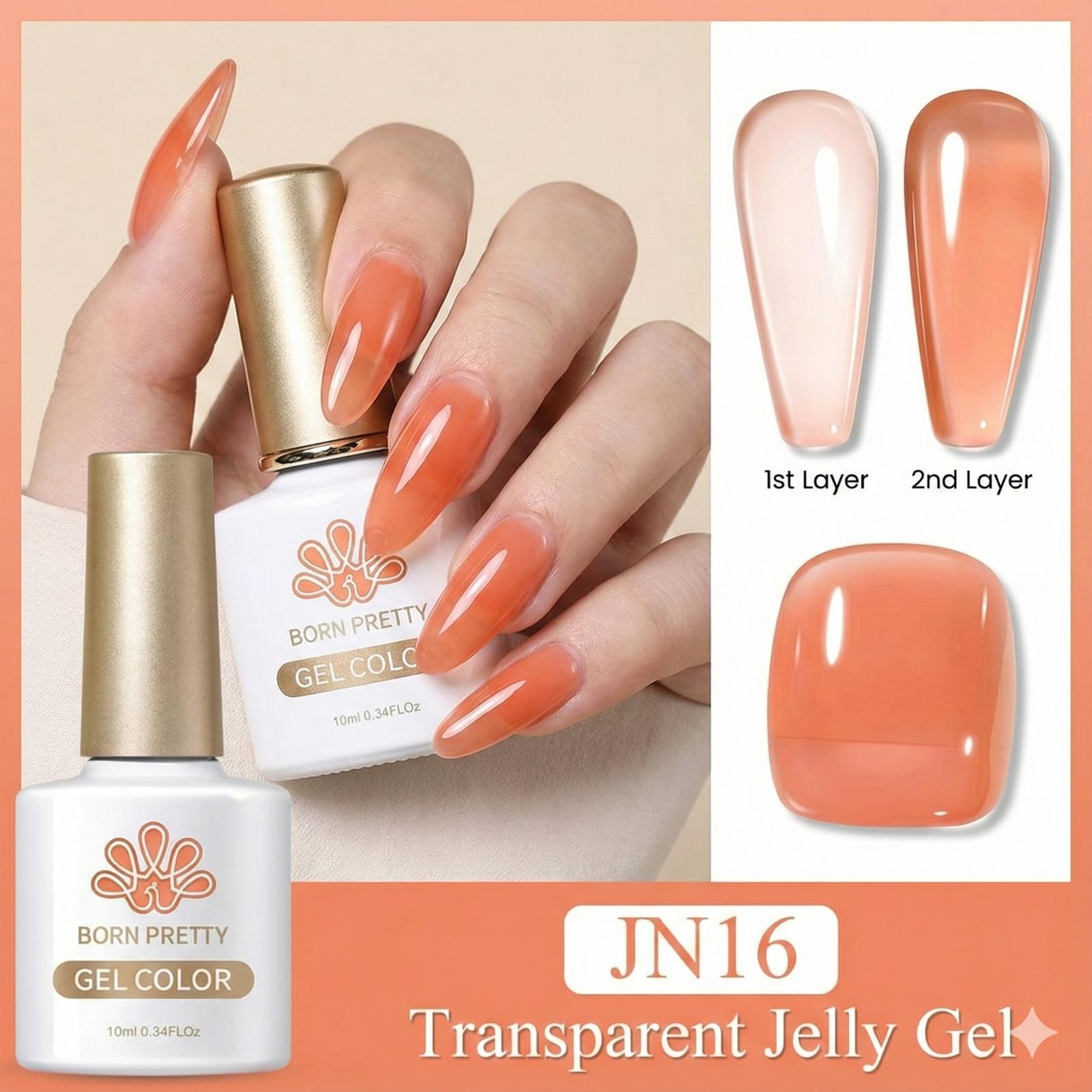 BORN PRETTY 10ml Jelly Nude Seri Kalıcı Oje JN16 (56347)