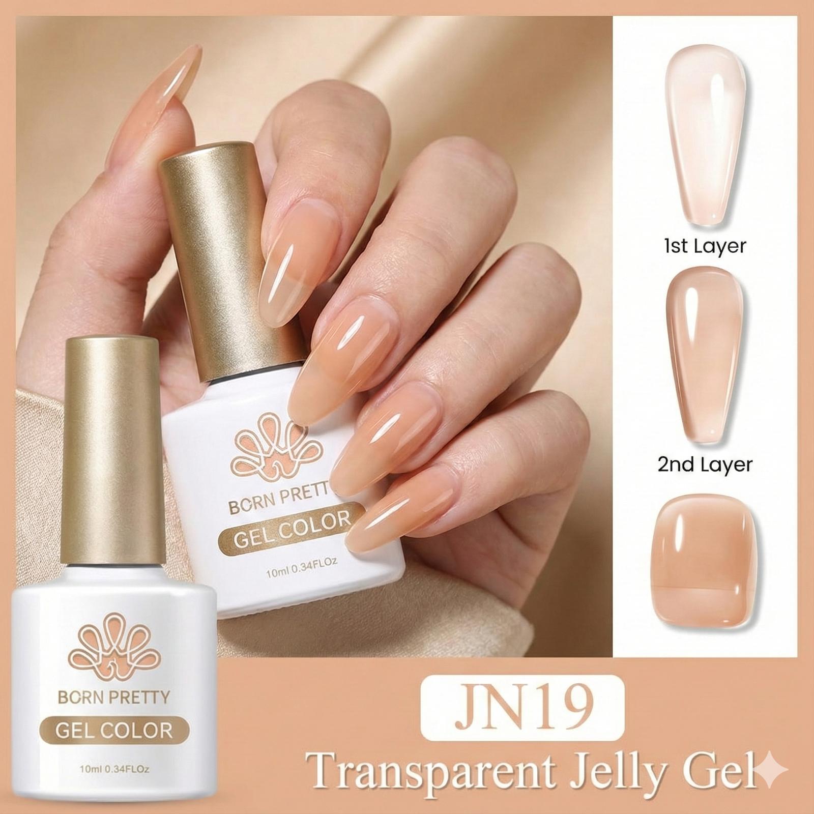 BORN PRETTY 10ml Jelly Nude Seri Kalıcı Oje JN19 (56347)