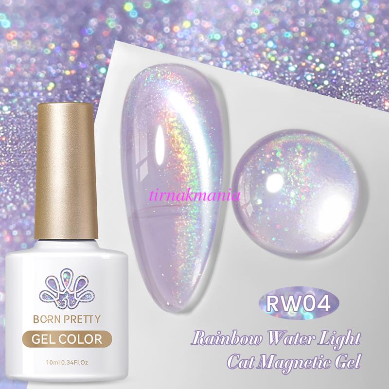 BORN PRETTY 10ml Rainbow Water Light Kedi Gözü Kalıcı Oje RW04 (59708)