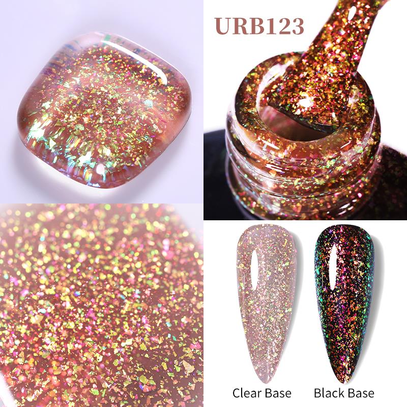 Kalıcı oje Flakes Rubber Base 7 ml URB123