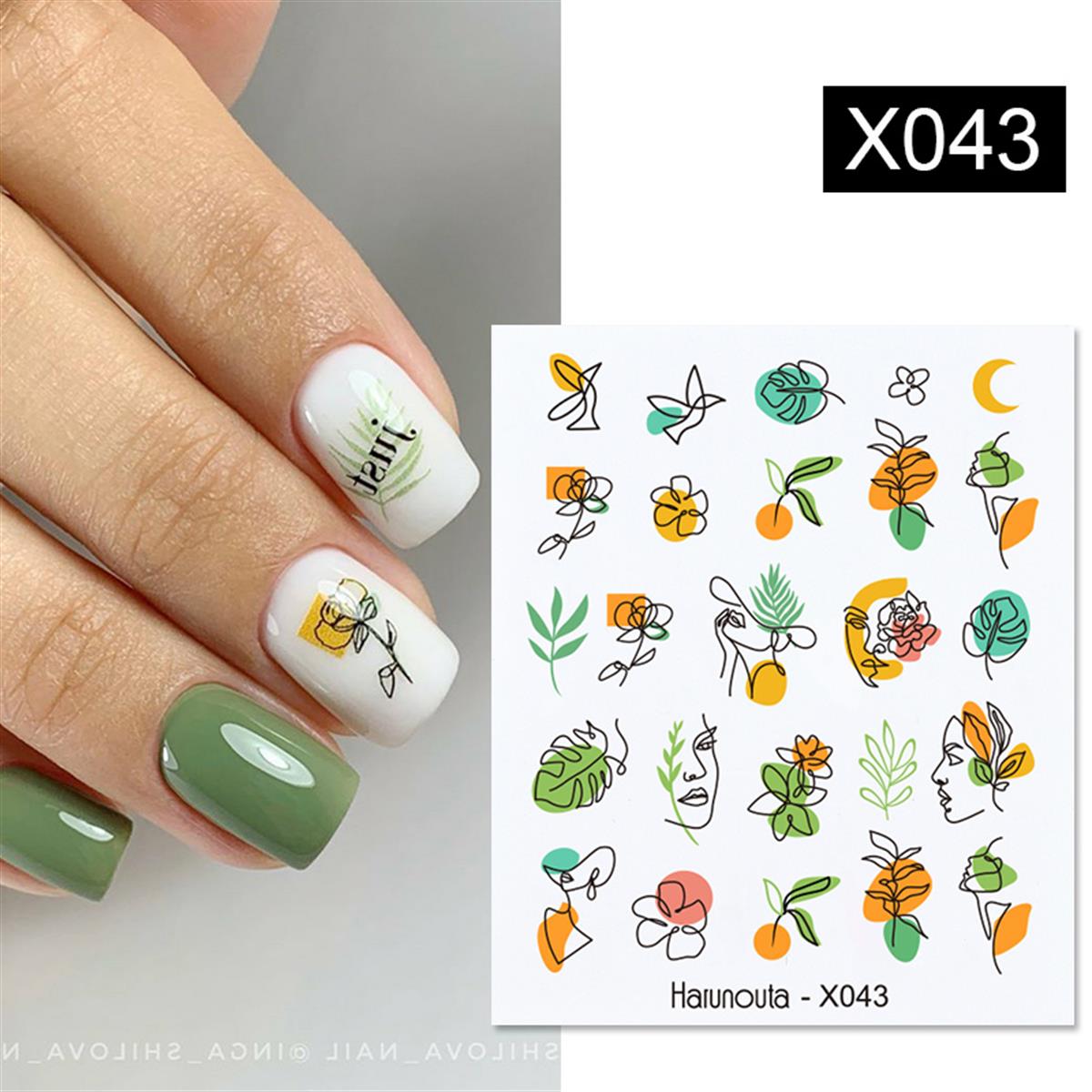 Su transferli nail art sticker X043 (50127-1)