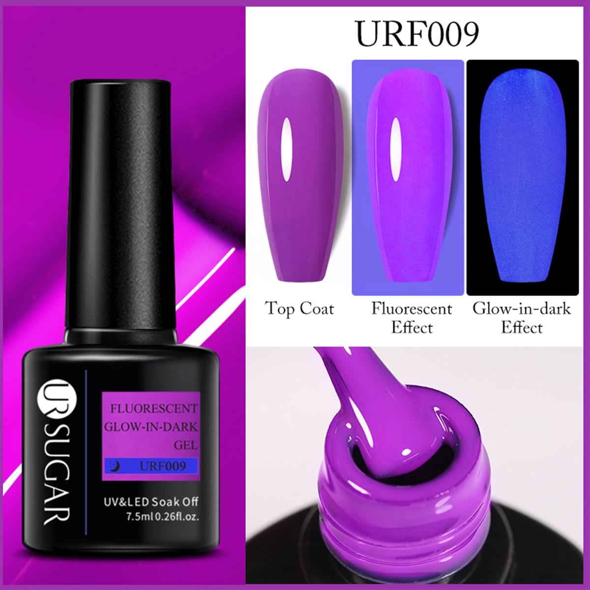 URSUGAR 7.5 ml Floresan - Fosforlu kalıcı oje URF009 (54126)