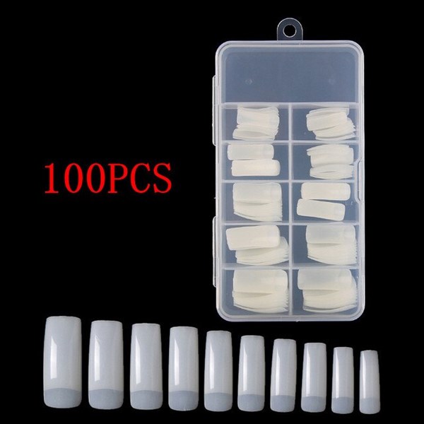 Half Cover Tırnak Tipsi 100 adet Naturel renk (H065)