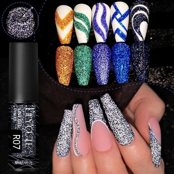 Lily Cute Reflective Glitter Nail art çizim ojesi R011 (55152-5)