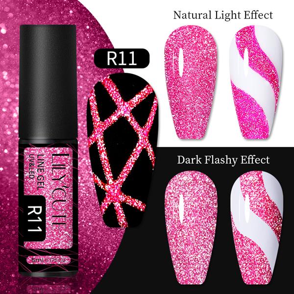 Lily Cute Reflective Glitter Nail art çizim ojesi R011 (54152-5)