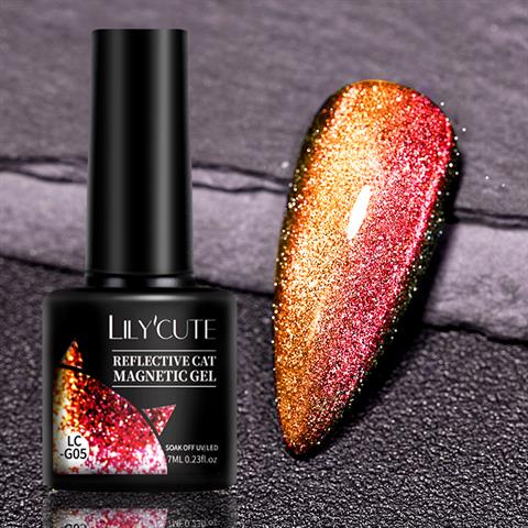 LILYCUTE 7ml 9D Reflective Cat Magnetic Kalıcı oje LC-G05 (53895)