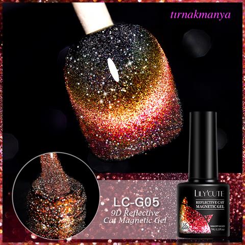 LILYCUTE 7ml 9D Reflective Cat Magnetic Kalıcı oje LC-G05 (53895)