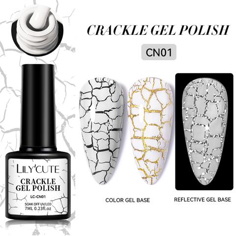 LILYCUTE 7ml Çatlayan oje (Crackle Gel Polish) CN01 (60082)