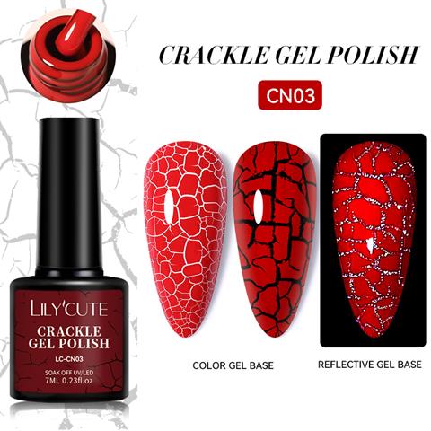 LILYCUTE 7ml Çatlayan oje (Crackle Gel Polish) CN03 (60082)