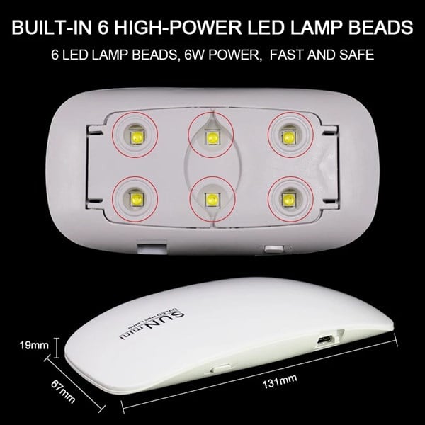 Mini Tırnak kurutucu UV led lamba (6Watt) Beyaz
