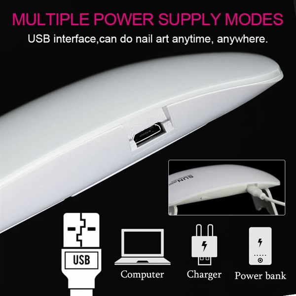 Mini Tırnak kurutucu UV led lamba (6Watt) Beyaz