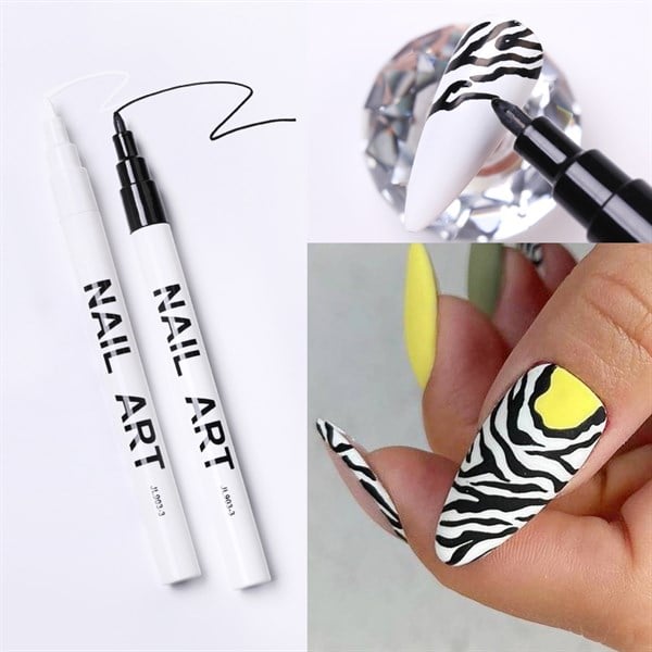 Nail Art çizim kalemi BEYAZ (53542-1)