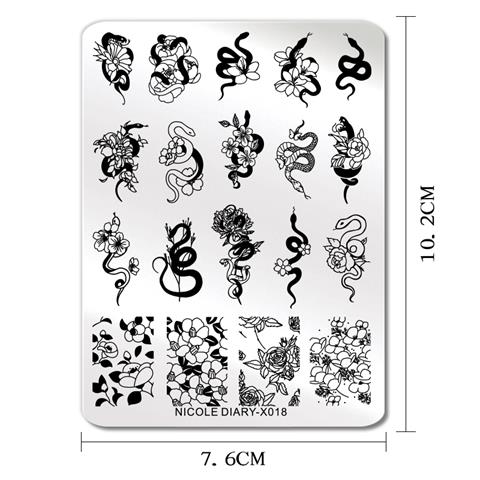 Nicole Diary metal stampa tabakası X018 (56889)