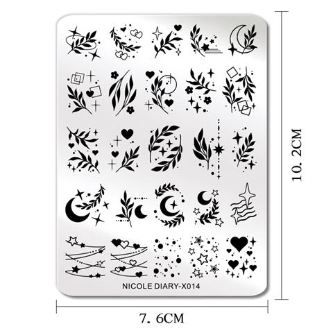 Nicole Diary metal stampa tabakası X014 (56261)