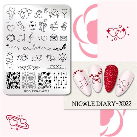 Nicole Diary metal stampa tabakası X022 (58072)