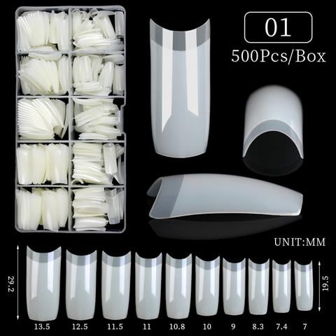 Square Naturel Uç Tips (500 adet) 55385-3