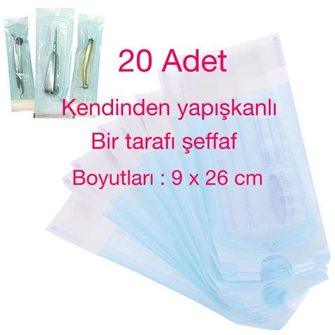 Steril zarfı - Steril poşeti 20 adet