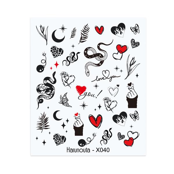 Su transferli nail art sticker X040 (49831-40)