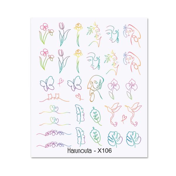 Su transferli nail art sticker X106 (53013-6)