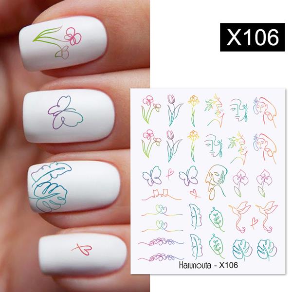 Su transferli nail art sticker X106 (53013-6)