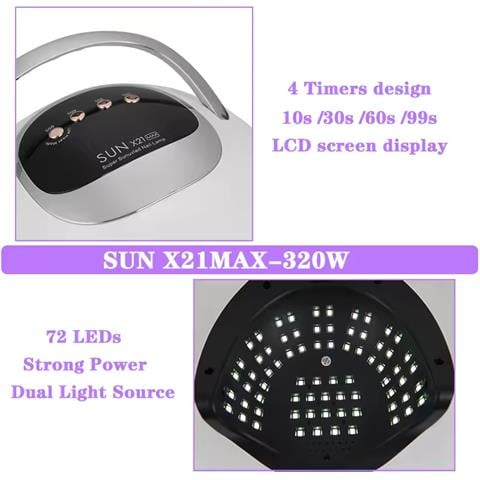 Sun X21 Max UV Led Kurutucu (320 Watt-72 Led)