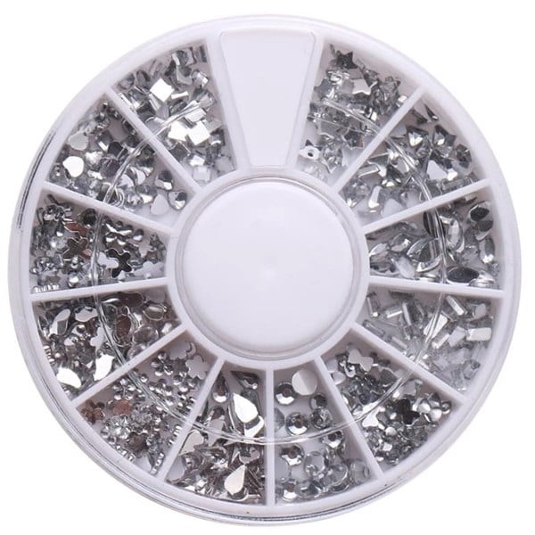 Tırnak Süsleme Nail Art Silver Şekil Taş ND44