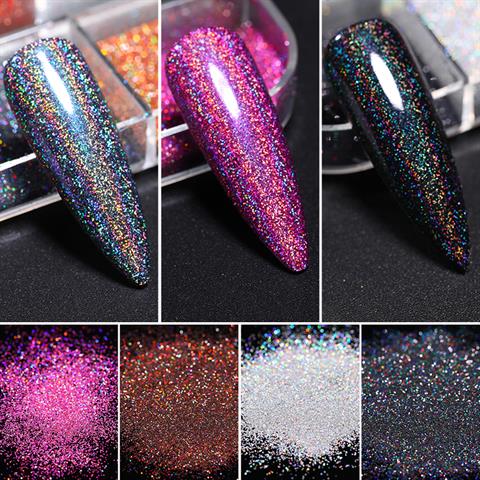 Tırnakmania 12 renk Hologramik Nail Art toz (48945)