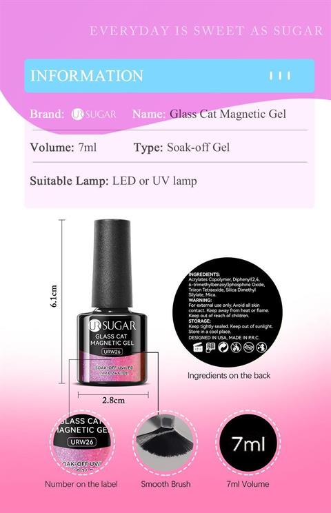 Ursugar Glass Cat Kedi gözü Kalıcı oje URW028 (56911)