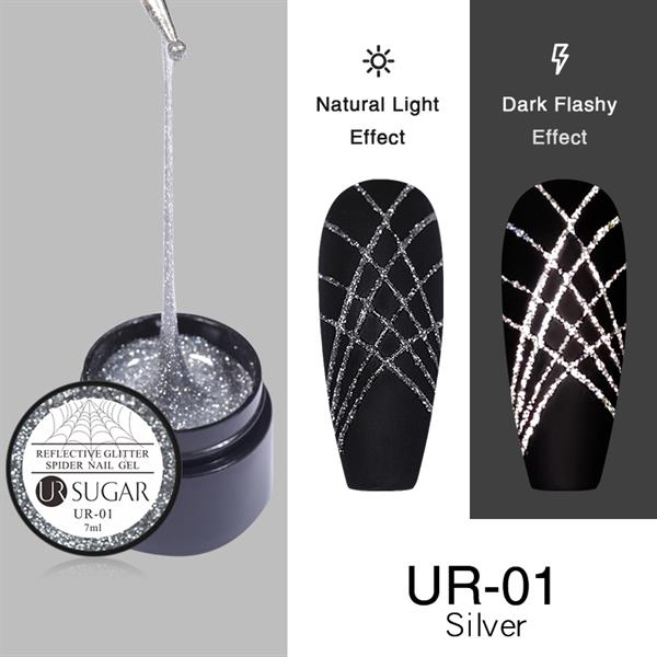 Ursugar Reflektif Glitter Spider Gel UR-01 (52255)