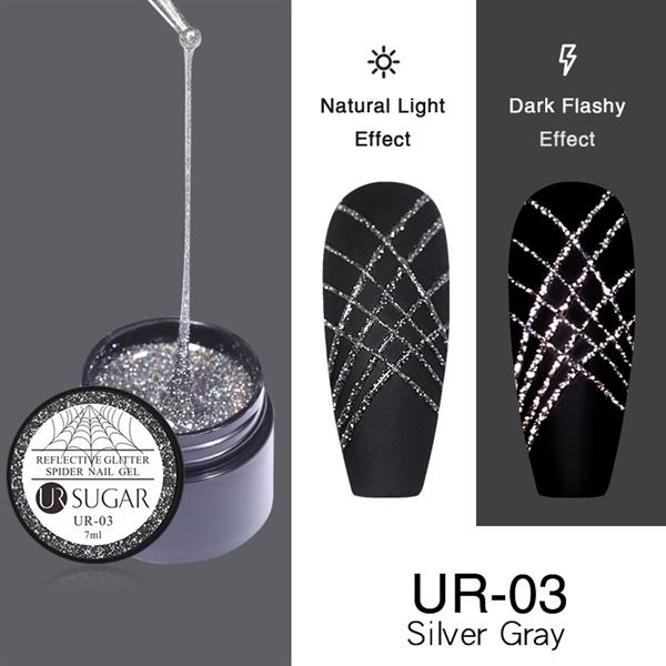 Ursugar Reflektif Glitter Spider Gel UR-03 (52255)