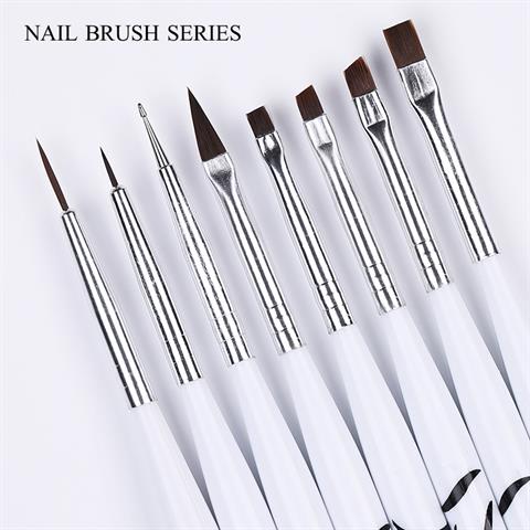 Zebra desenli Nail art  fırça seti (8 parça) 53530