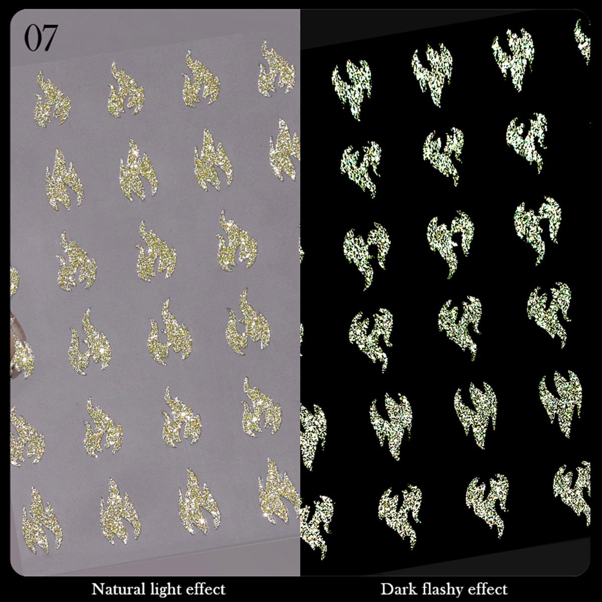 3D Reflektif efekt nail art sticker  model - 7 (55881-7)