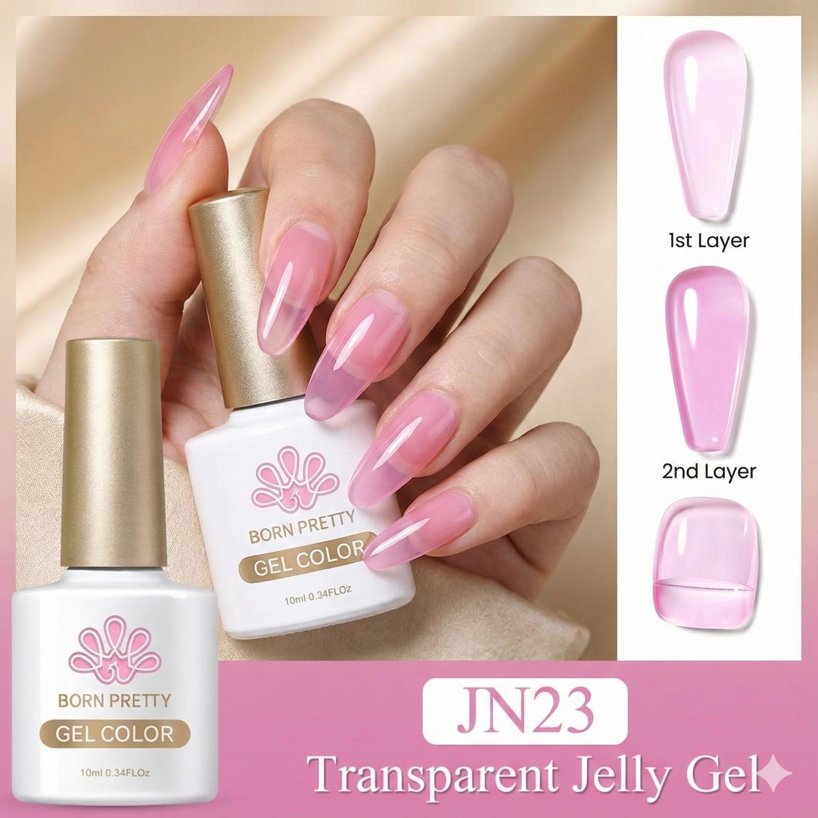 BORN PRETTY 10ml Jelly Nude Seri Kalıcı Oje JN23 (56347)