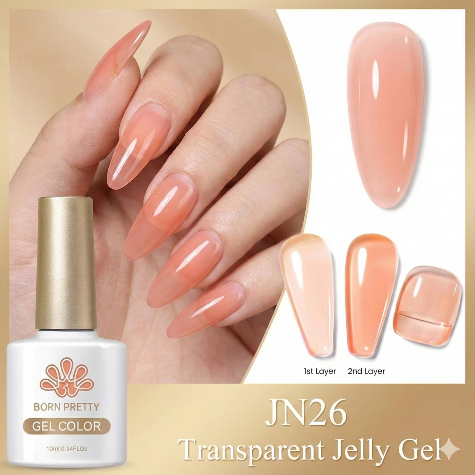 BORN PRETTY 10ml Jelly Nude Seri Kalıcı Oje JN26 (56347)