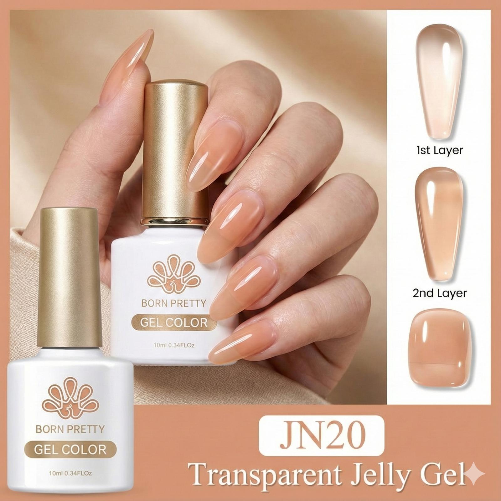 BORN PRETTY 10ml Jelly Nude Seri Kalıcı Oje JN20 (56347)