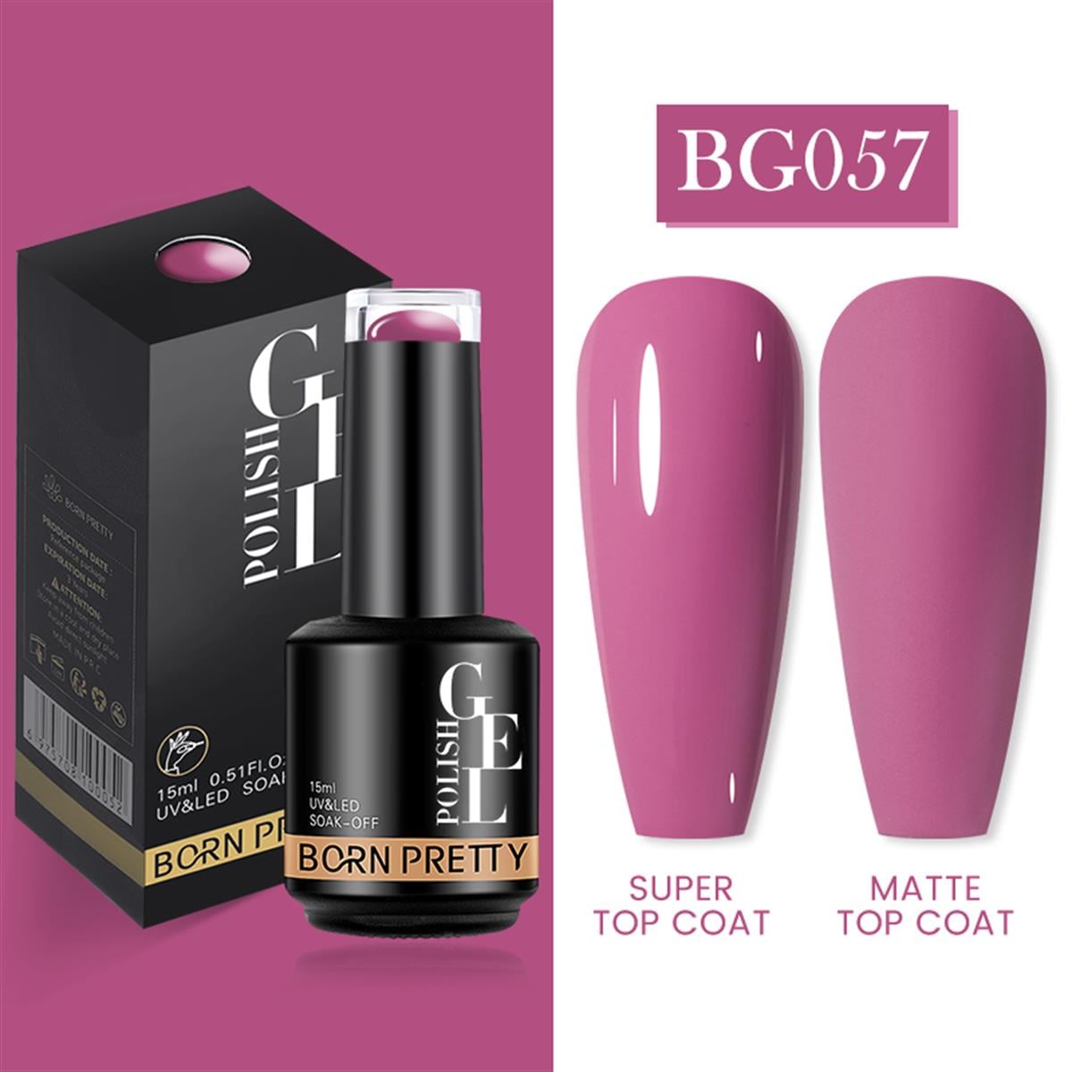 Born Pretty 15 ml kalıcı oje BG057 (55933)