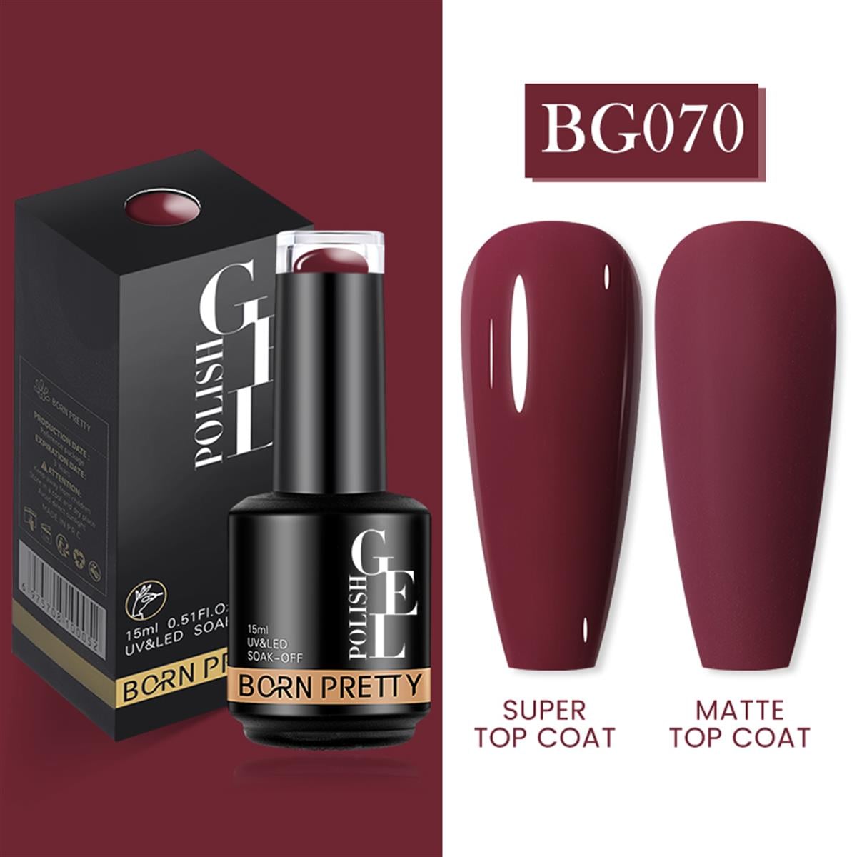 Born Pretty 15 ml kalıcı oje BG070 (55933)