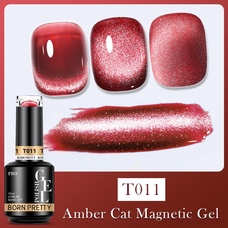 BORN PRETTY 15ml Hema Free Super Shinny Amber Kedi Gözü kalıcı oje T011 (58742)