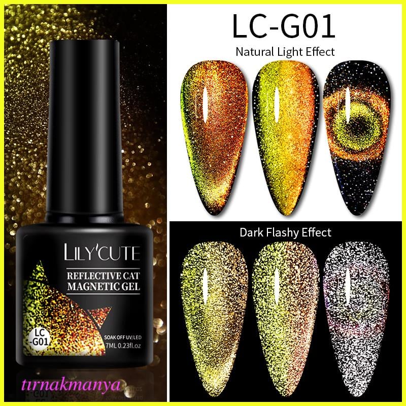 LILYCUTE 7ml 9D Reflective Cat Magnetic Kalıcı oje LC-G01 (53895)