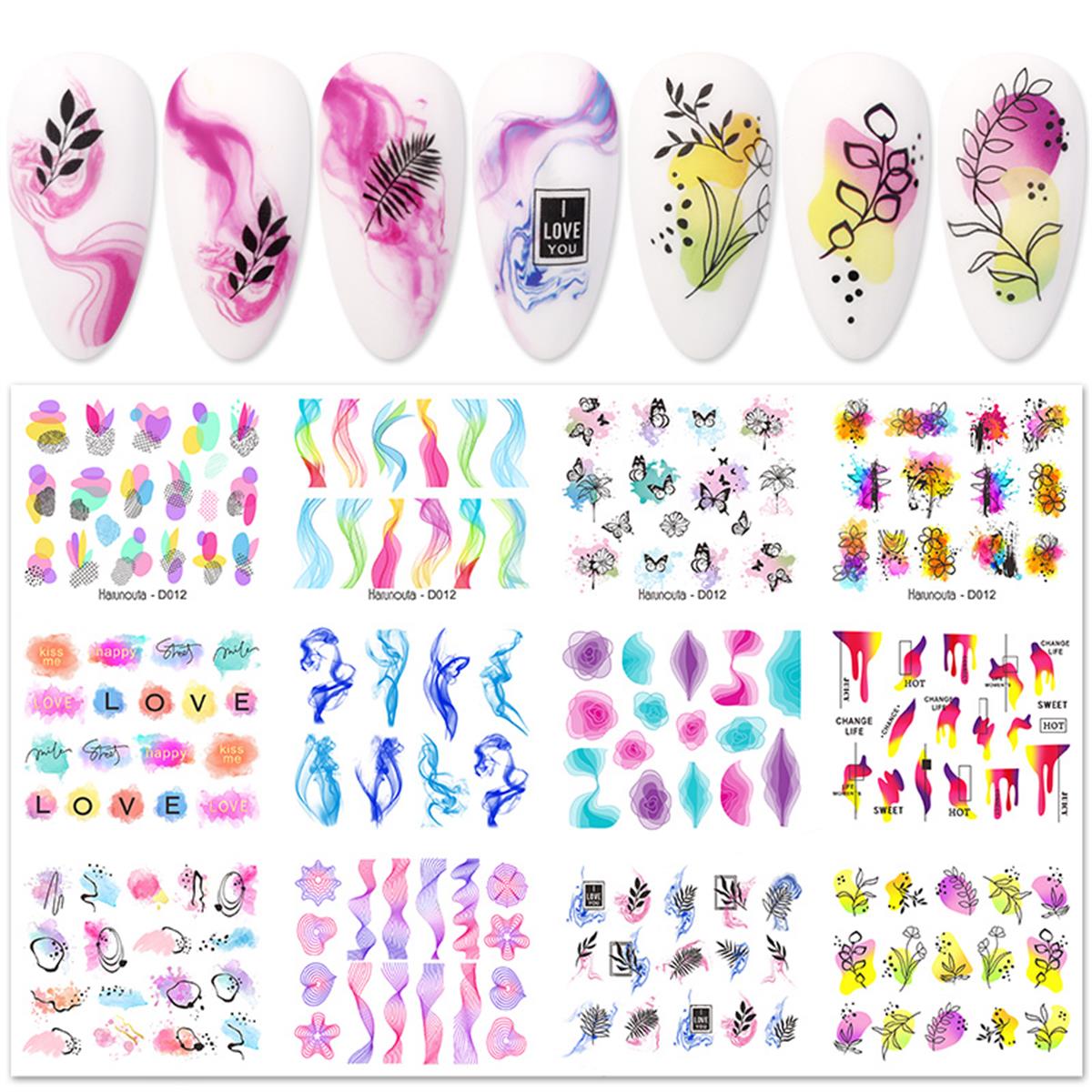 Su transferli nail art sticker D012 (52377-4)