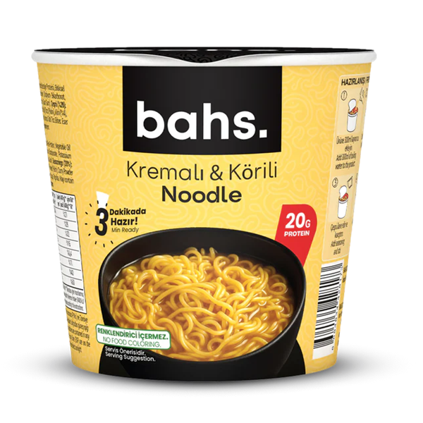 Bahs Proteinli Noodle Köri ve Kremalı 100gr