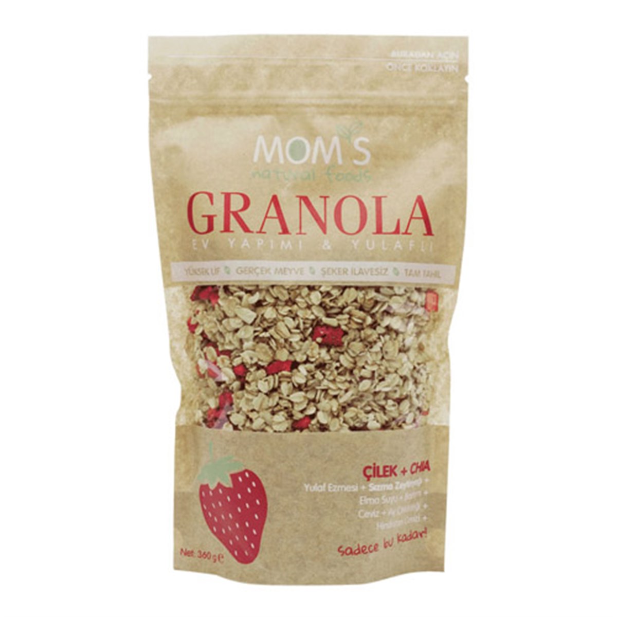 Çilek ve Chialı Granola 360 gr